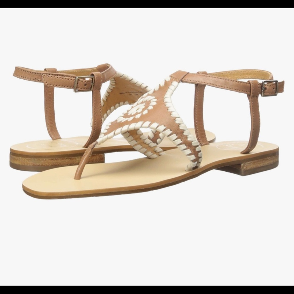Jack Rogers Maci Sandal NEW Cognac/Bone Size 9